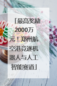 最高奖励2000万元！郑州航空港竞逐机器人与人工智能赛道