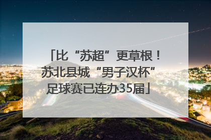 比“苏超”更草根！苏北县城“男子汉杯”足球赛已连办35届