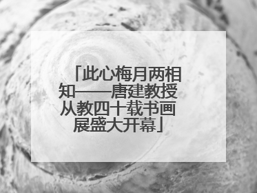 此心梅月两相知——唐建教授从教四十载书画展盛大开幕