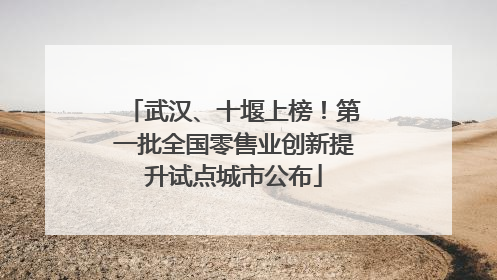 武汉、十堰上榜！第一批全国零售业创新提升试点城市公布