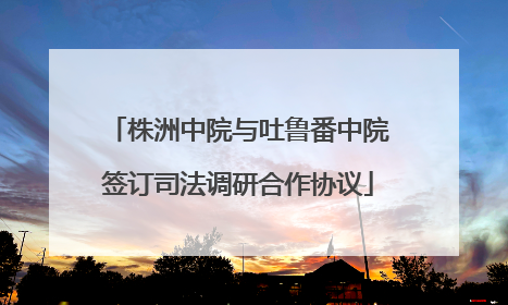 株洲中院与吐鲁番中院签订司法调研合作协议