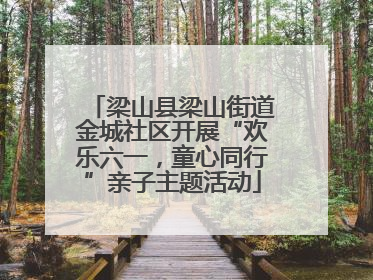 梁山县梁山街道金城社区开展“欢乐六一，童心同行”亲子主题活动