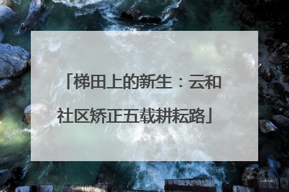 梯田上的新生：云和社区矫正五载耕耘路