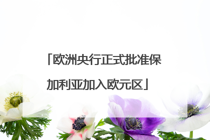 欧洲央行正式批准保加利亚加入欧元区