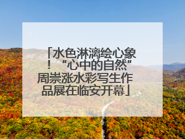 水色淋漓绘心象！“心中的自然”周崇涨水彩写生作品展在临安开幕