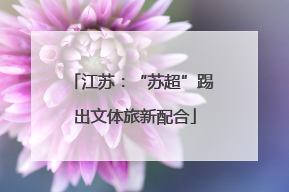 江苏：“苏超”踢出文体旅新配合