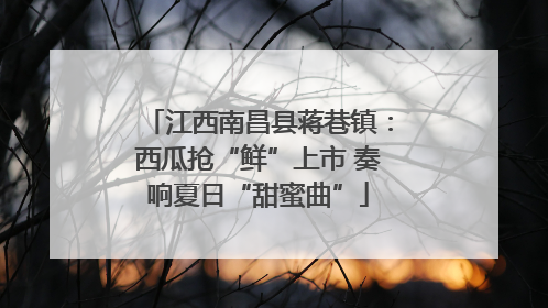 江西南昌县蒋巷镇：西瓜抢“鲜”上市 奏响夏日“甜蜜曲”