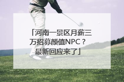 河南一景区月薪三万招募颜值NPC？最新回应来了