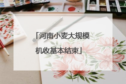河南小麦大规模机收基本结束