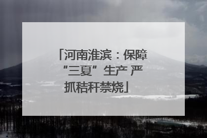 河南淮滨：保障“三夏”生产 严抓秸秆禁烧