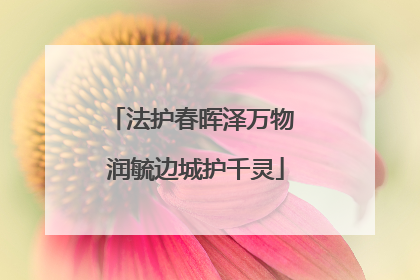 法护春晖泽万物 润毓边城护千灵