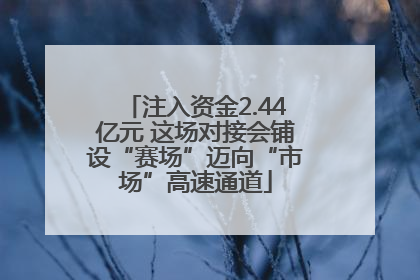 注入资金2.44亿元 这场对接会铺设“赛场”迈向“市场”高速通道