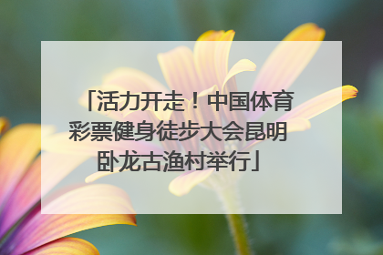 活力开走！中国体育彩票健身徒步大会昆明卧龙古渔村举行