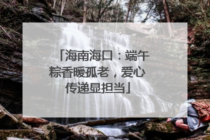 海南海口：端午粽香暖孤老，爱心传递显担当