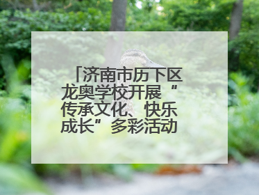 济南市历下区龙奥学校开展“传承文化、快乐成长”多彩活动欢庆儿童节