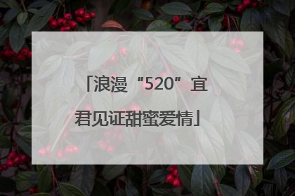 浪漫“520”宜君见证甜蜜爱情