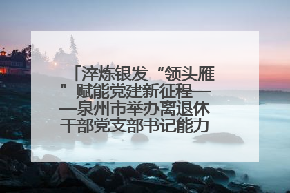淬炼银发“领头雁”赋能党建新征程——泉州市举办离退休干部党支部书记能力建设专题培训