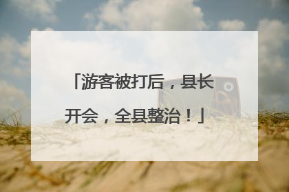 游客被打后，县长开会，全县整治！