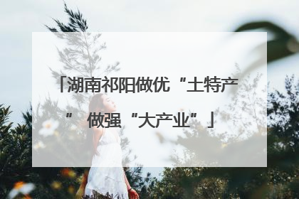 湖南祁阳做优“土特产” 做强“大产业”