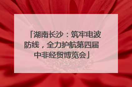 湖南长沙：筑牢电波防线，全力护航第四届中非经贸博览会