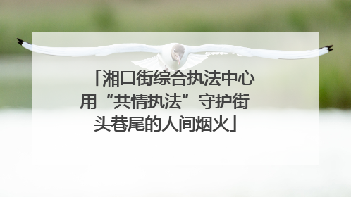 湘口街综合执法中心用“共情执法”守护街头巷尾的人间烟火