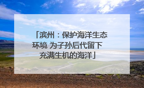 滨州：保护海洋生态环境 为子孙后代留下充满生机的海洋