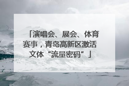 演唱会、展会、体育赛事，青岛高新区激活文体“流量密码”