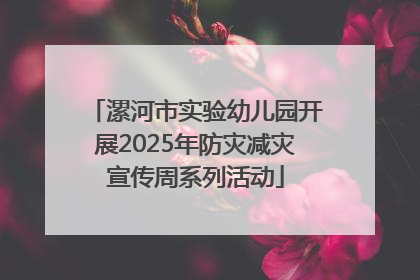漯河市实验幼儿园开展2025年防灾减灾宣传周系列活动