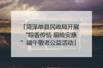 菏泽单县民政局开展“粽香传情 扇绘安康”端午敬老公益活动