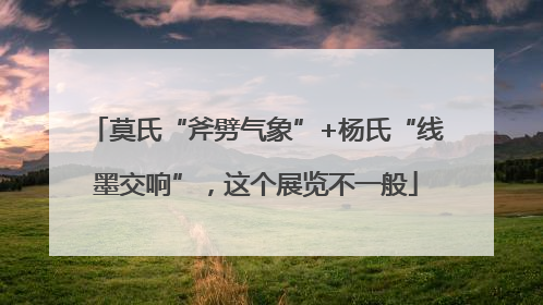 莫氏“斧劈气象”+杨氏“线墨交响”，这个展览不一般