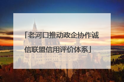 老河口推动政企协作诚信联盟信用评价体系