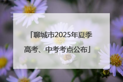 聊城市2025年夏季高考、中考考点公布