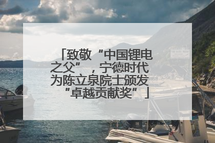 致敬“中国锂电之父”，宁德时代为陈立泉院士颁发“卓越贡献奖”