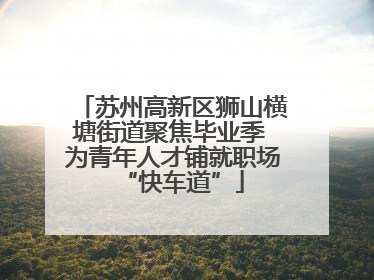 苏州高新区狮山横塘街道聚焦毕业季 为青年人才铺就职场“快车道”