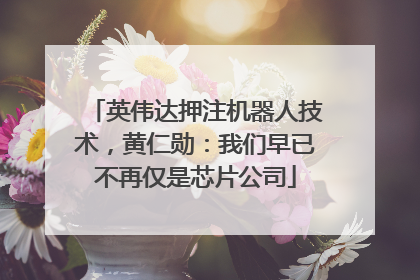 英伟达押注机器人技术，黄仁勋：我们早已不再仅是芯片公司