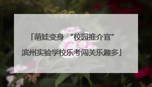 萌娃变身 “校园推介官” 滨州实验学校乐考闯关乐趣多