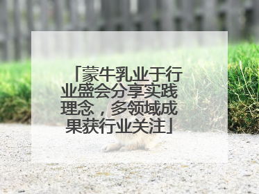 蒙牛乳业于行业盛会分享实践理念，多领域成果获行业关注