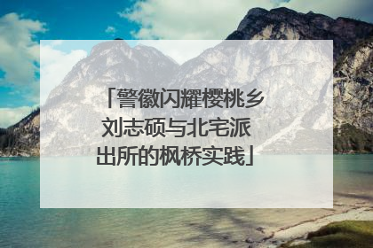 警徽闪耀樱桃乡 刘志硕与北宅派出所的枫桥实践