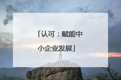 认可：赋能中小企业发展