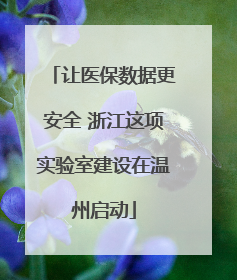 让医保数据更安全 浙江这项实验室建设在温州启动