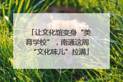 让文化馆变身“美育学校”，南通这周“文化味儿”拉满