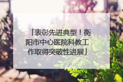 表彰先进典型！衡阳市中心医院科教工作取得突破性进展