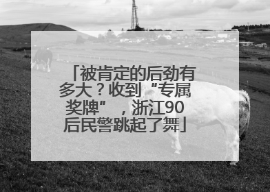 被肯定的后劲有多大？收到“专属奖牌”，浙江90后民警跳起了舞