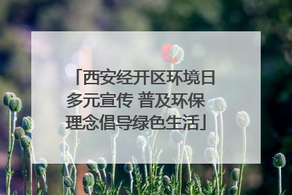 西安经开区环境日多元宣传 普及环保理念倡导绿色生活
