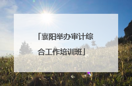 襄阳举办审计综合工作培训班