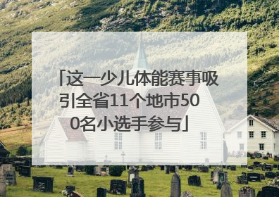 这一少儿体能赛事吸引全省11个地市500名小选手参与