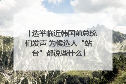 选举临近韩国前总统们发声 为候选人“站台”都说些什么
