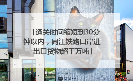 通关时间缩短到30分钟以内，同江铁路口岸进出口货物超千万吨