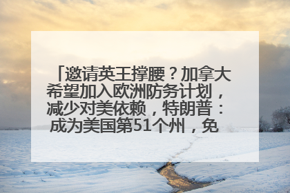 邀请英王撑腰？加拿大希望加入欧洲防务计划，减少对美依赖，特朗普：成为美国第51个州，免费用“金穹”