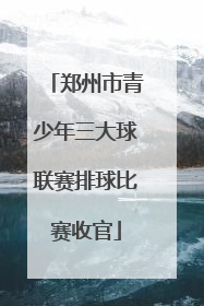 郑州市青少年三大球联赛排球比赛收官
